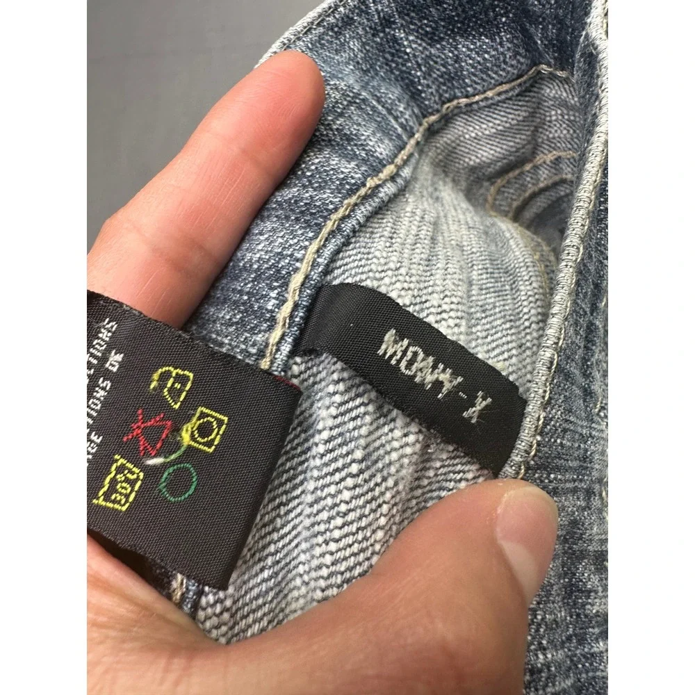 Buffalo David Bitton MOWY-X Y2K Blue‎ Bootcut Jeans Mens 31 Medium Wash Denim